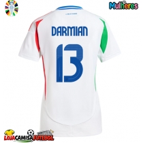 Camisa de Futebol Itália Matteo Darmian #13 Equipamento Secundário Mulheres Europeu 2024 Manga Curta